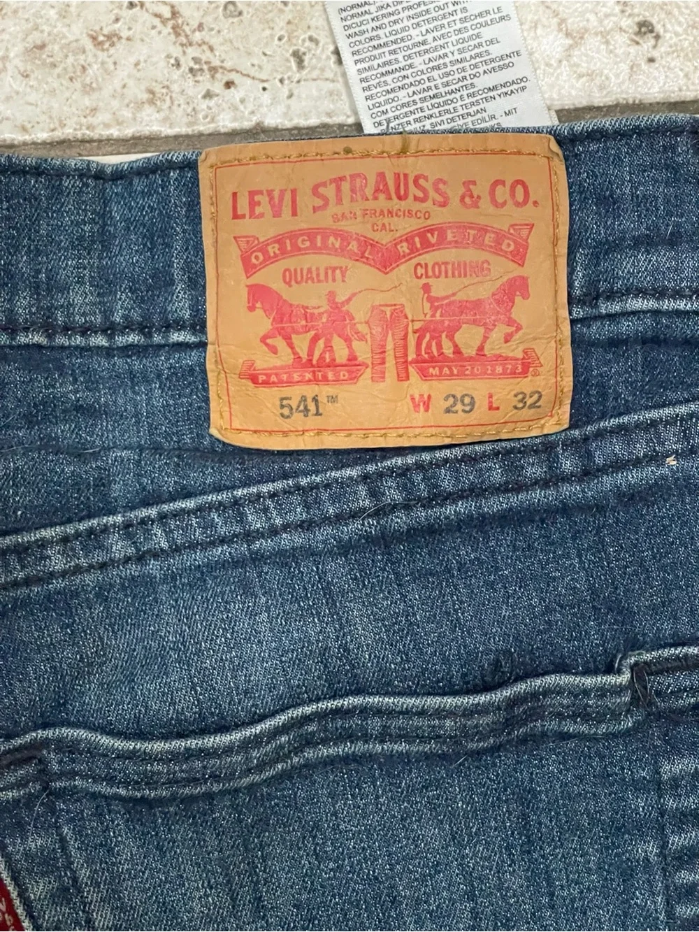 Levi's Men's 541 29x32 Indigo Straight Leg Jeans